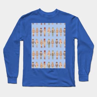 Nutcracker on line, blue Long Sleeve T-Shirt